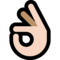 OK Hand - Light emoji on Microsoft